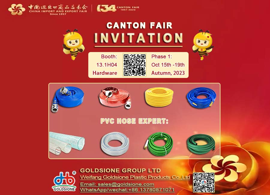 Explore PVC Hose with Goldsione at the 134th Autumn Canton Fair